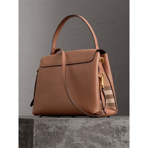 small grainy leather and house check tote bag burberry|Women’s Designer Tote Bags .